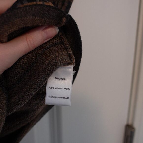 Pendleton 100% Merino Wool Plaid Button Jacket Brown Charcoal L (Fits S) Retro - Picture 6 of 7